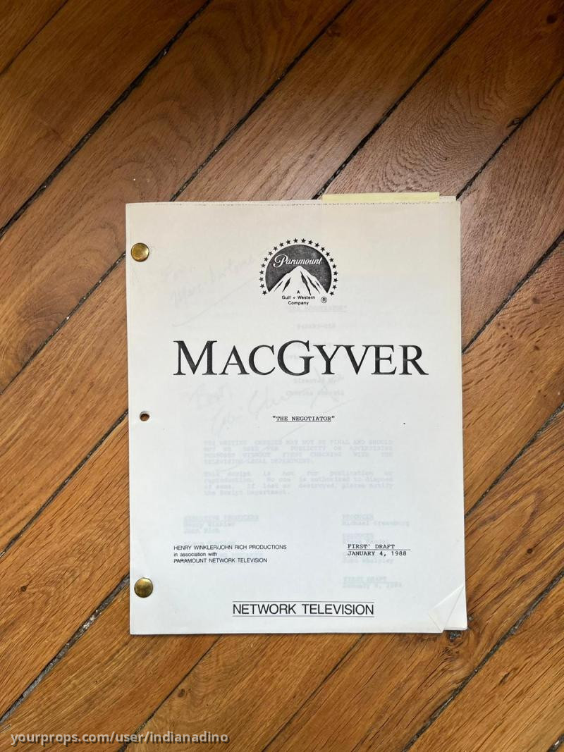 The Negociator Original Script – MacGyver (1985) – image 1
