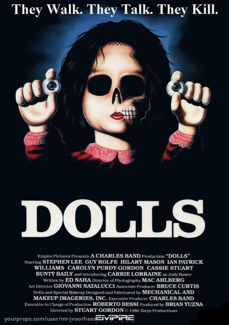 Dolls 1987 Original Production Used Creepy Girl Doll in Pink Dress Movie Prop – Dolls (1987) – image 2