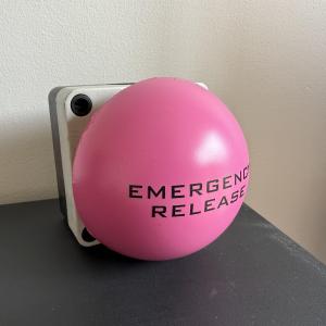 Original emergency release button – The Crystal Maze (1990)