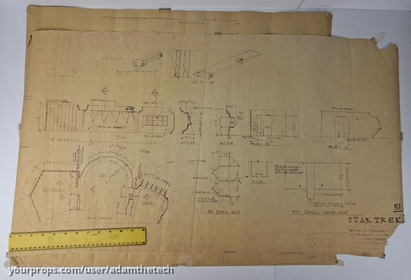 3 building plan drawings/blueprints – Star Trek (1966) – image 1