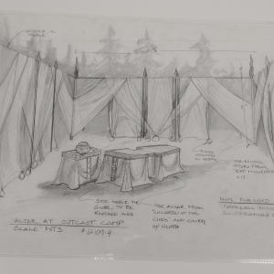 Symbiote Implantation Tent & Altar Pencil Drawing – Stargate SG-1 (1997)
