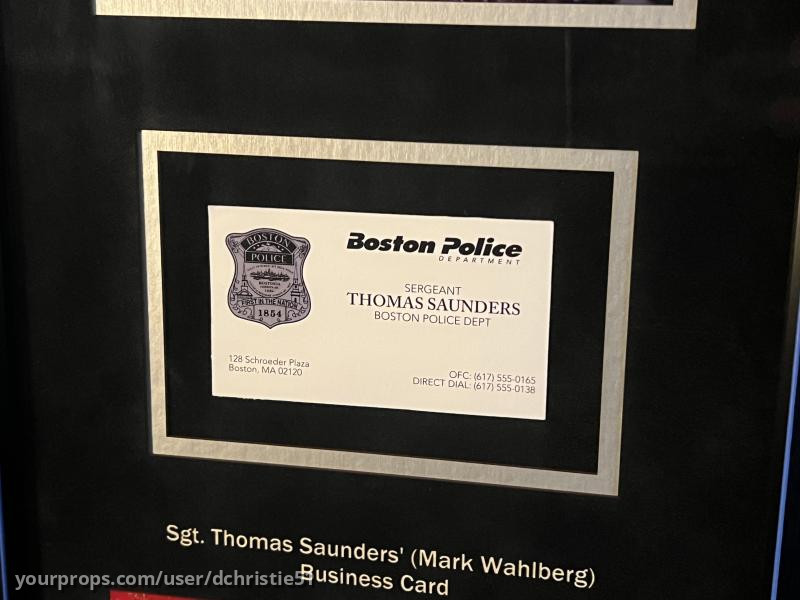 Mark Wahlberg Business Card – Patriots Day (2016) – image 4