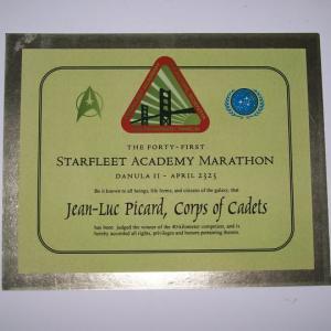 Starfleet Academy Marathon Certificate – Star Trek: Generations (1994)