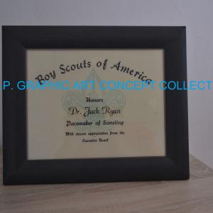 Boy Scouts of America Certificate – Clear and Present Danger (1994)