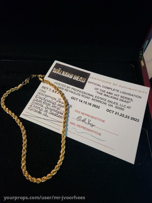 AMC The Walking Dead Daryl Scavenged Gold Necklace Prop – The Walking Dead (2010) – image 1