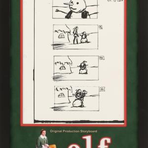 Elf Production-Used Storyboard - Buddy Hugs Mr. Snowman – Elf (2003)