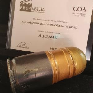 DC Universe Aquaman Original Screen Used Grenade Movie Prop – Aquaman (2018)