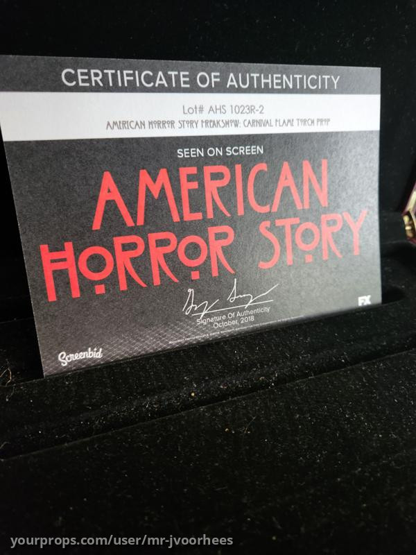 AHS Freak Show Original Screen Used Flame Torch Resin Prop – American Horror Story (2011) – image 6