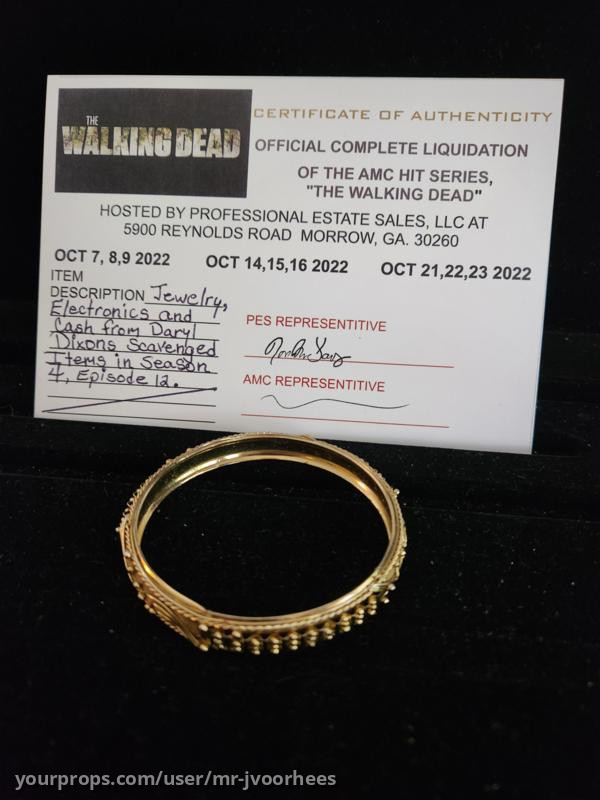AMC The Walking Dead Daryl Scavenged Gold Bracelet Prop – The Walking Dead (2010) – image 1