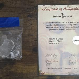 Chunk of Glass Used in Glass Box Scene – Saw V (2008)