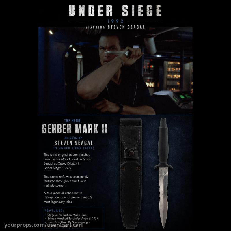 Steven Seagal Screen matched hero gerber mark II knife – Under Siege (1992) – image 1