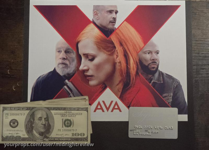 AVA Screen Used 100 Dollar Bills and Bank Credit Card – Ava (2020) – image 1