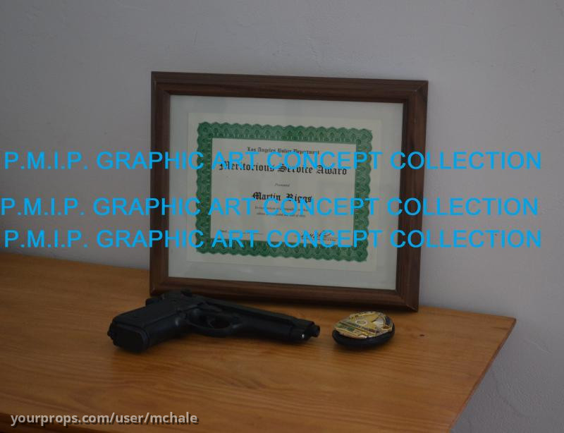 LAPD Meritorious Service Award Diploma – Lethal Weapon 4 (1998) – image 1