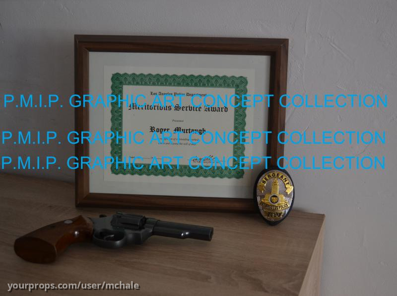 LAPD Meritorious Service Award Diploma – Lethal Weapon 4 (1998) – image 1