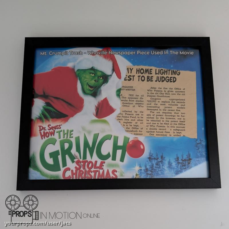 Mt. Crumpit Trash - Whoville Newspaper Piece – How the Grinch Stole Christmas (2000) – image 1