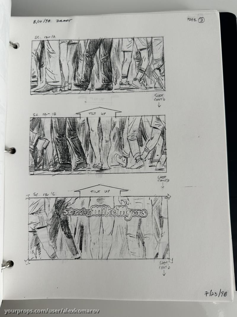 237 Printed Storyboards – Austin Powers: The Spy Who Shagged Me (1999) – image 4