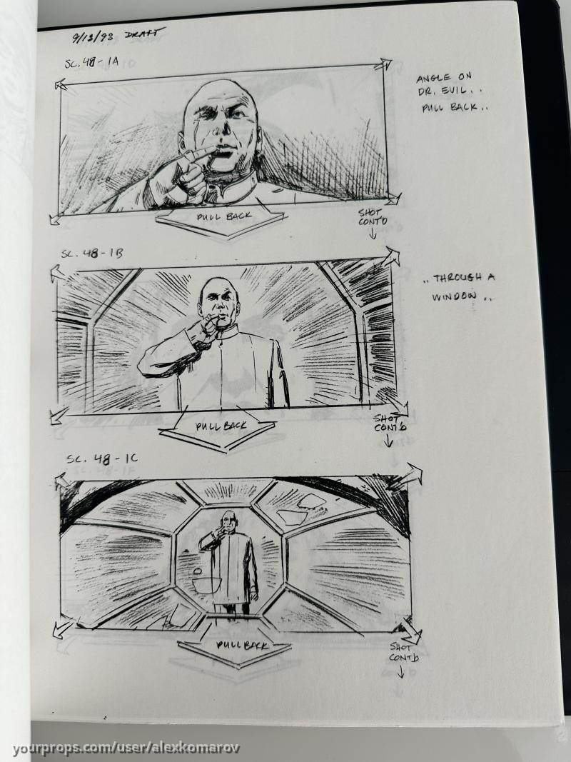 237 Printed Storyboards – Austin Powers: The Spy Who Shagged Me (1999) – image 6