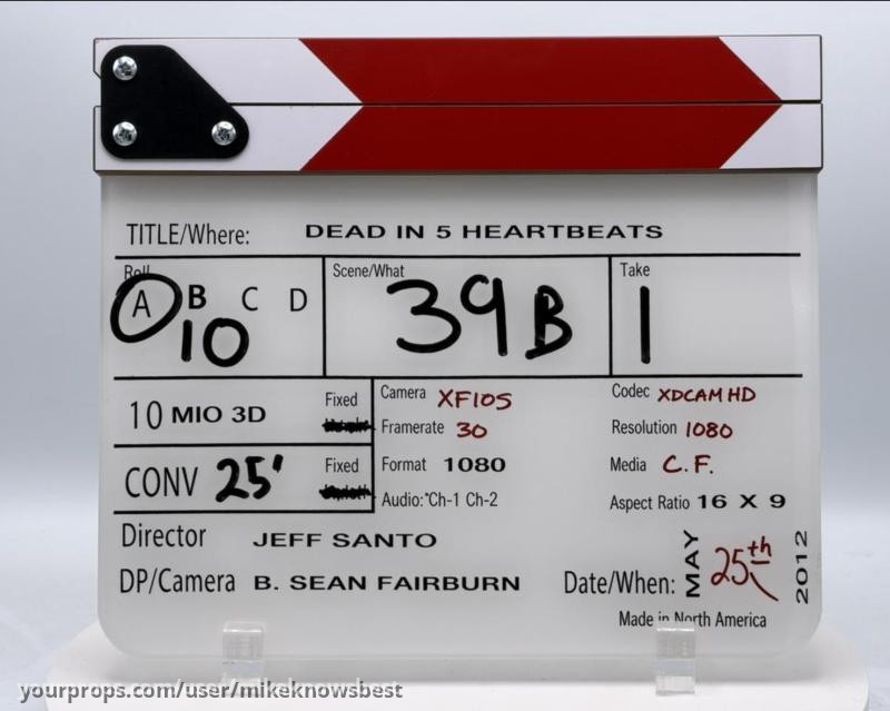 Dead in 5 Heartbeats Clapperboard – Dead in 5 Heartbeats (2013) – image 1