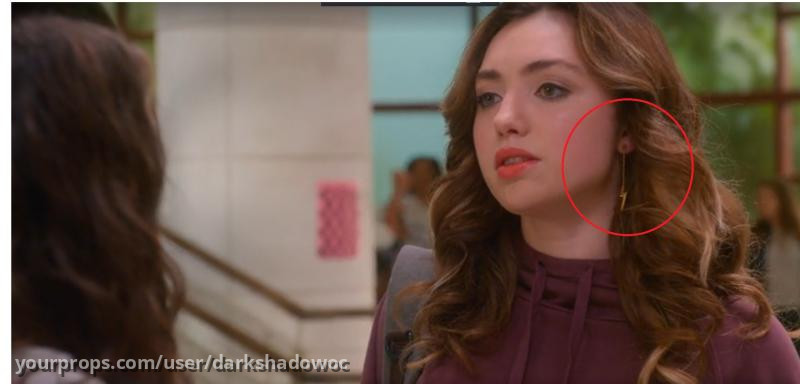 Tory Nichols S4 Lightning Bolt Earrings – Cobra Kai (2018) – image 1