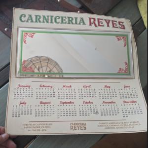 Reyes Butcher Shop Mirror & Calendar – Mayans M.C. (2018)