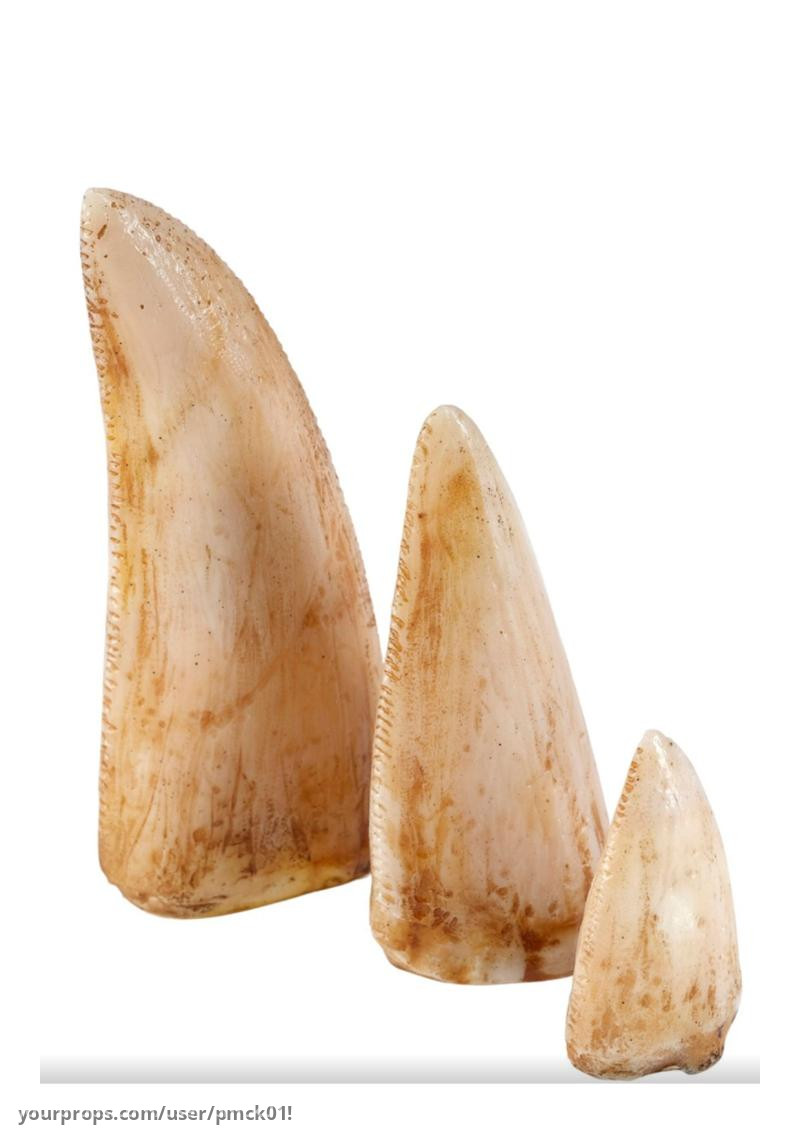 T-Rex Teeth (set of 3) – Jurassic Park (1993) – image 1