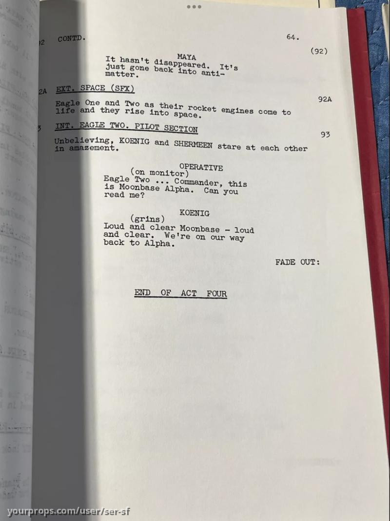 Original Script - A Matter of Balance Script – Space: 1999 (1975) – image 3