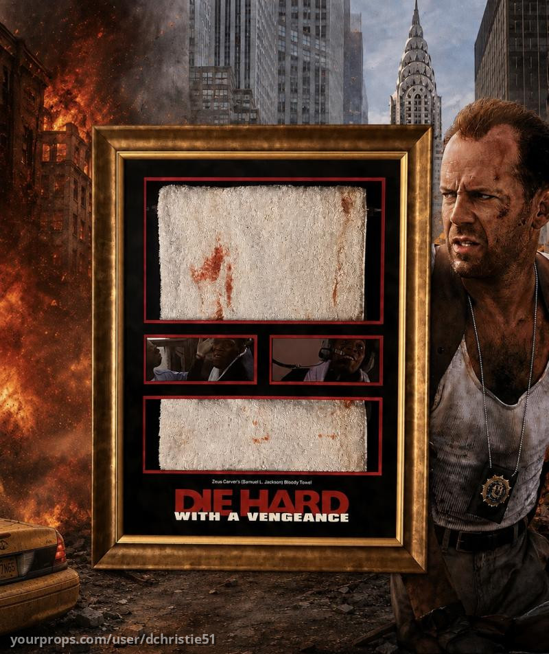 Zeus Carver’s (Samuel L. Jackson) Bloodied Towel – Die Hard with a Vengeance (1995) – image 1