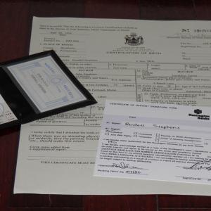 Randall Stephens fake ID documents – The Shawshank Redemption (1994)