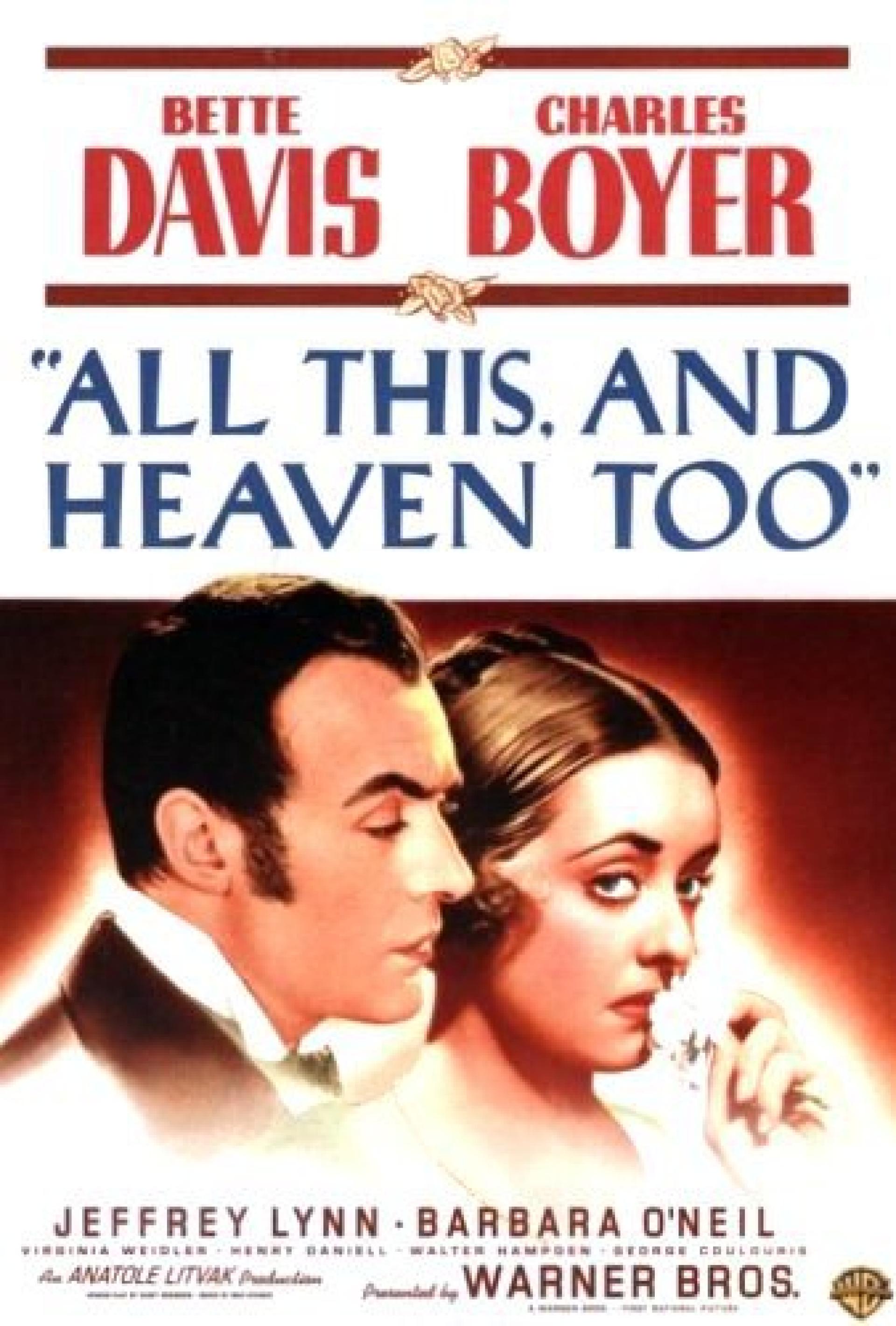 All This, and Heaven Too (1940) poster