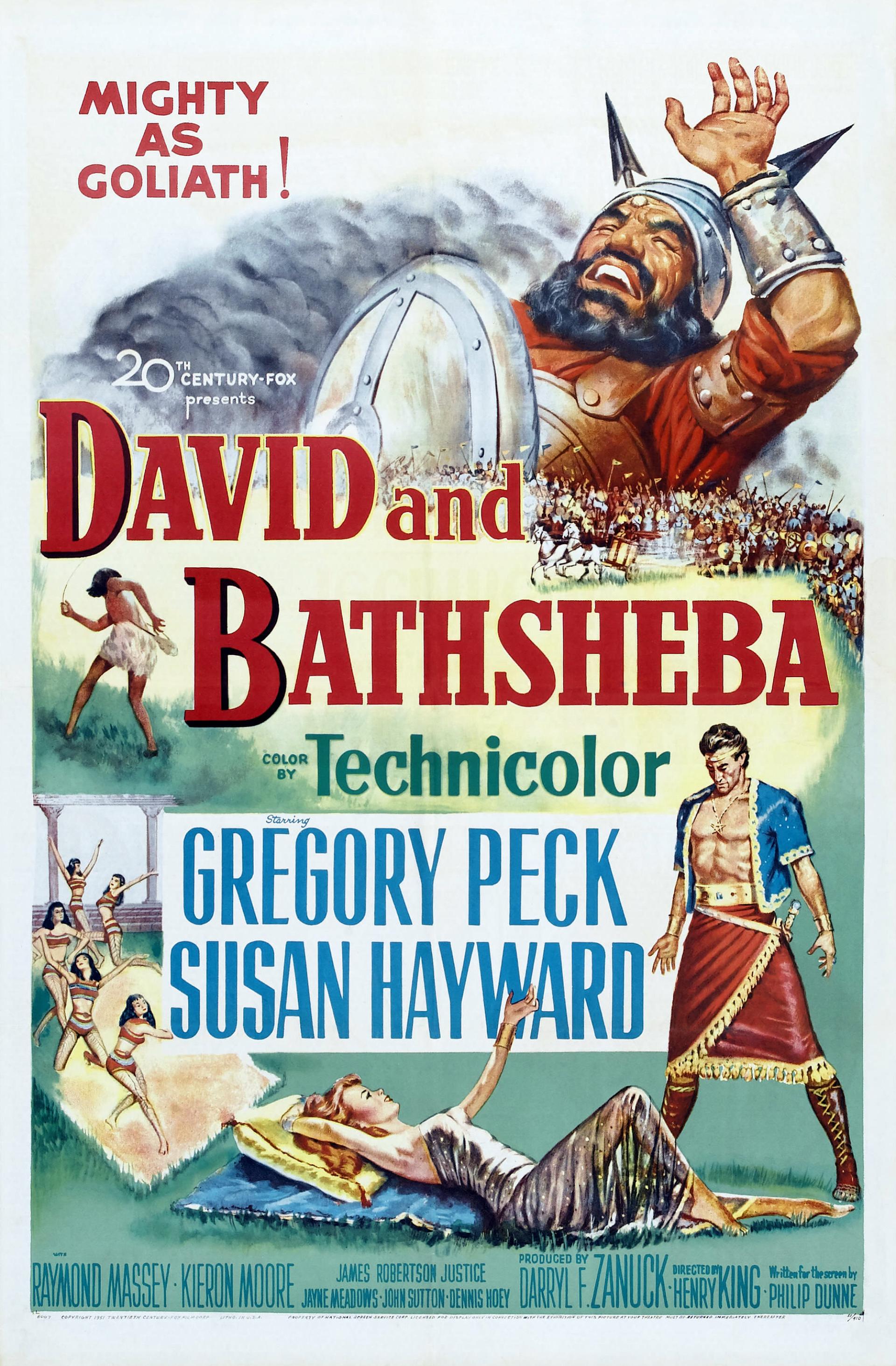 David and Bathsheba (1951) poster