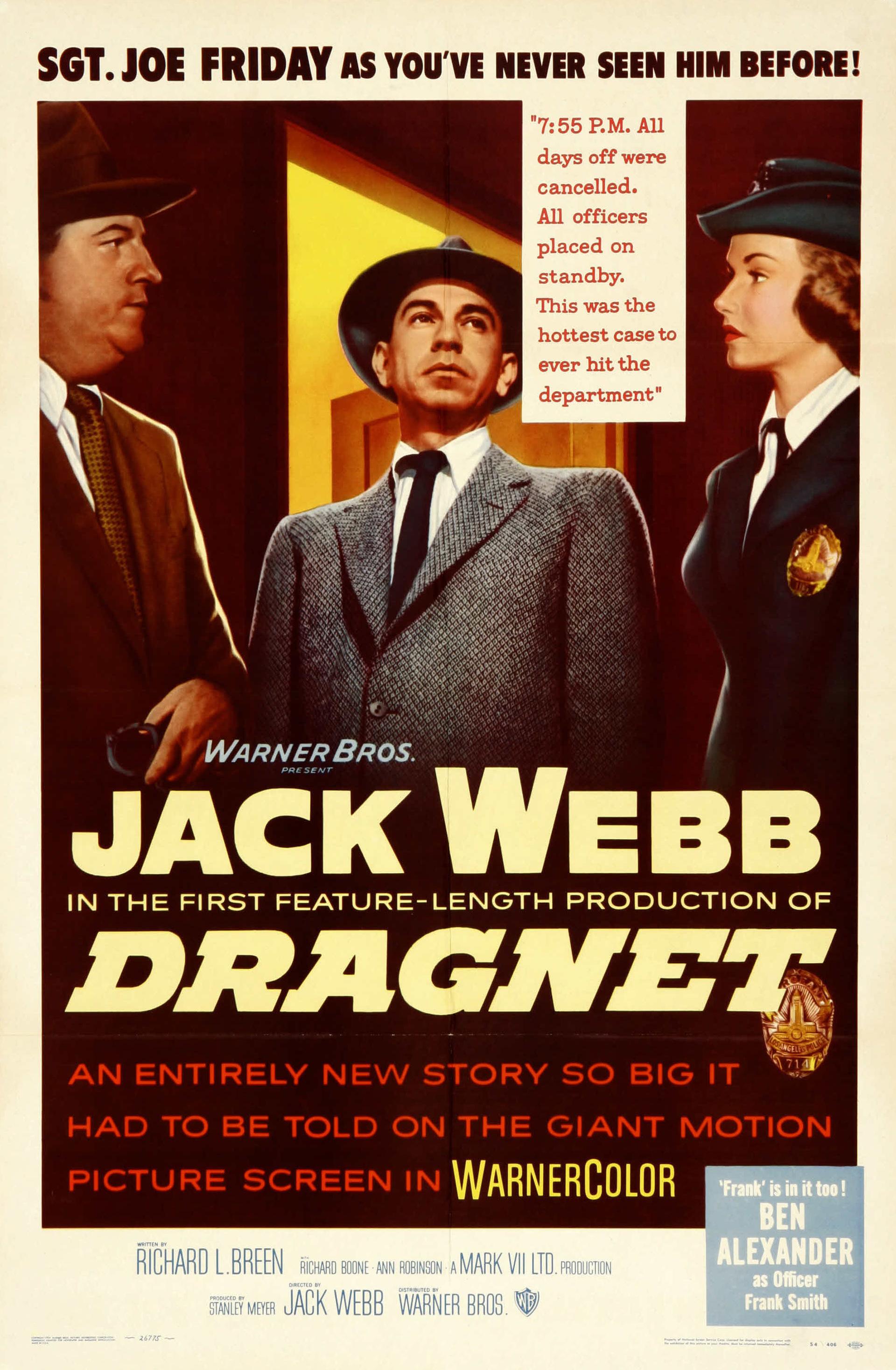 Dragnet (1954) poster