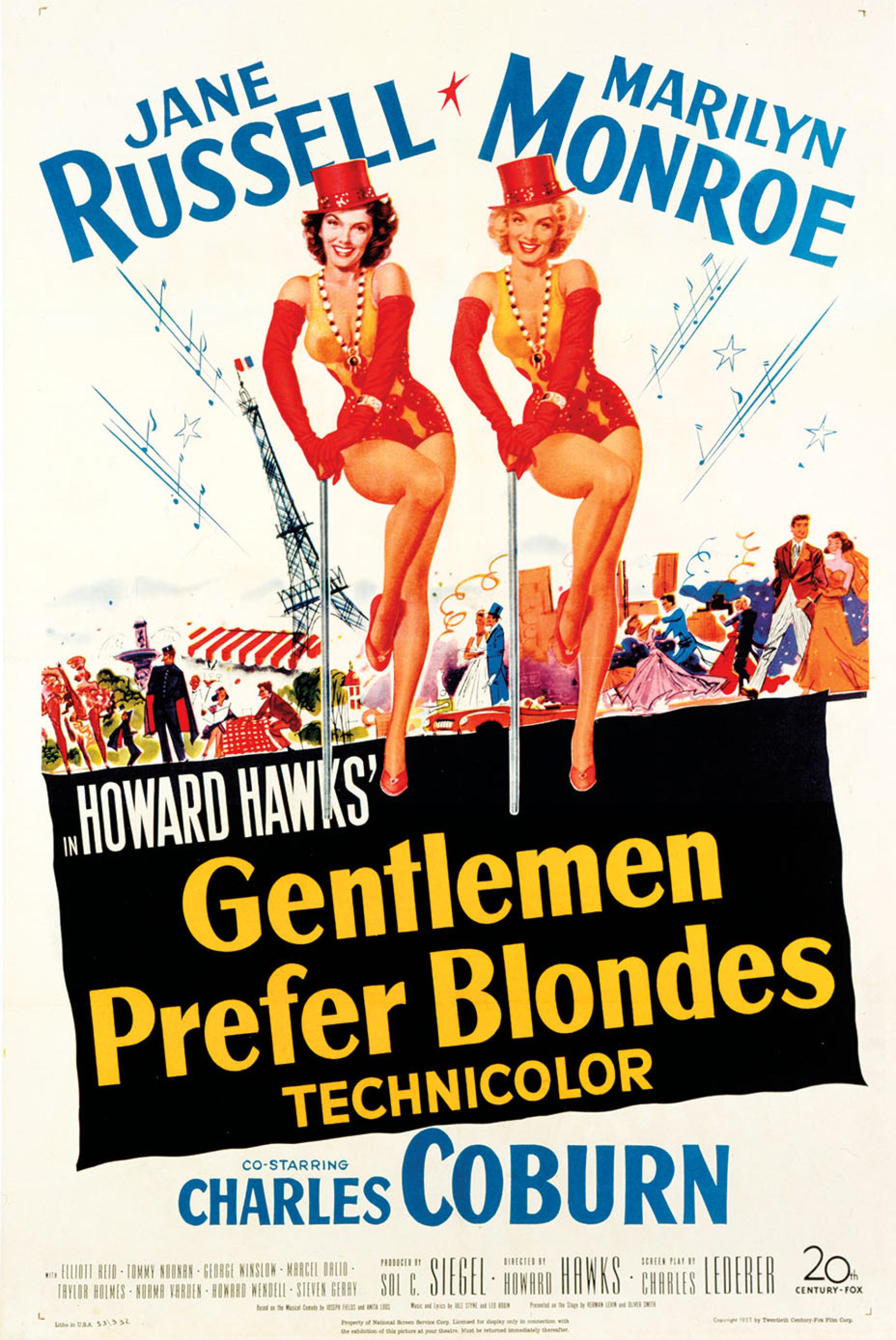 Gentlemen Prefer Blondes (1953) poster