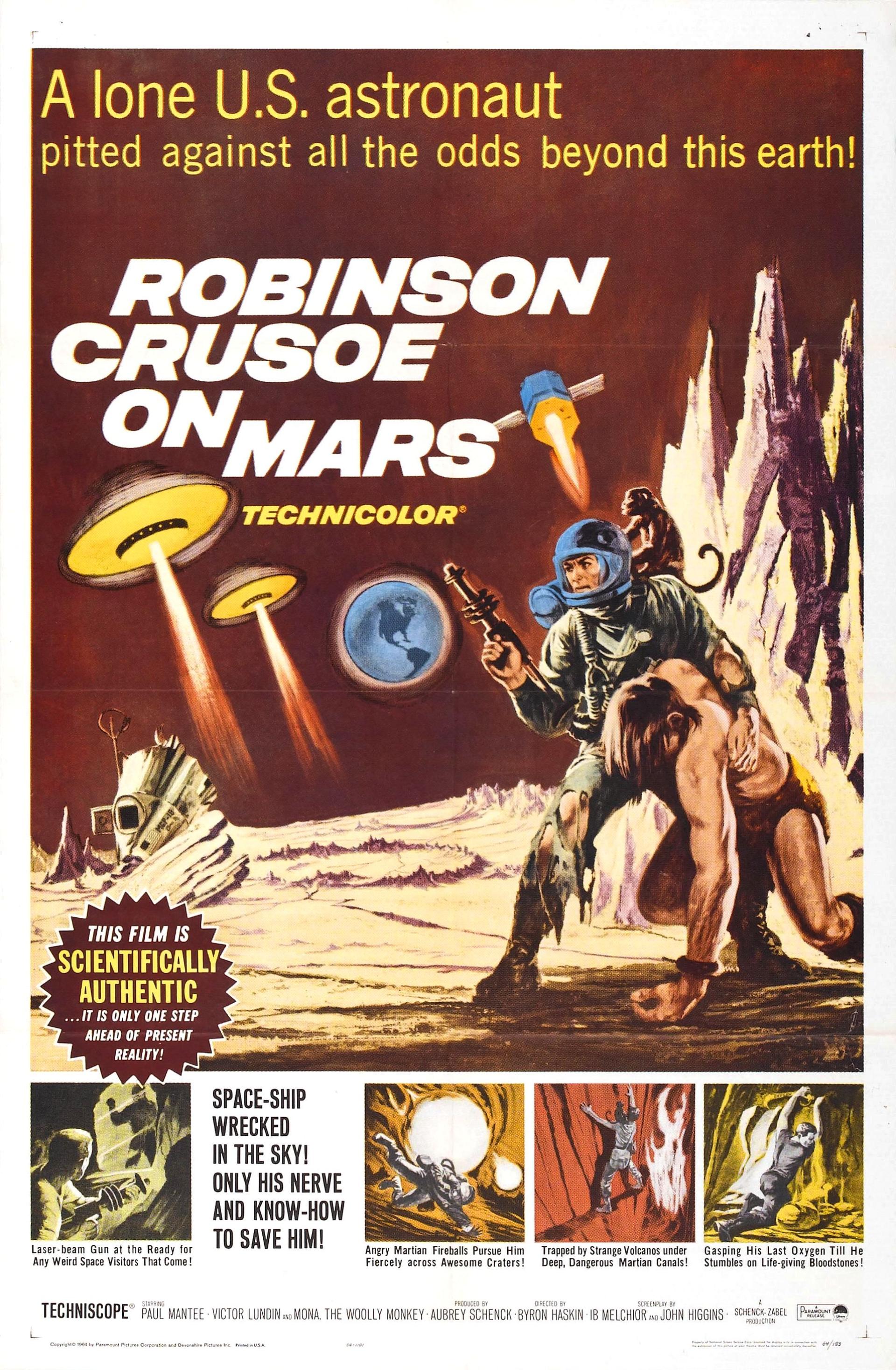Robinson Crusoe on Mars (1964) poster
