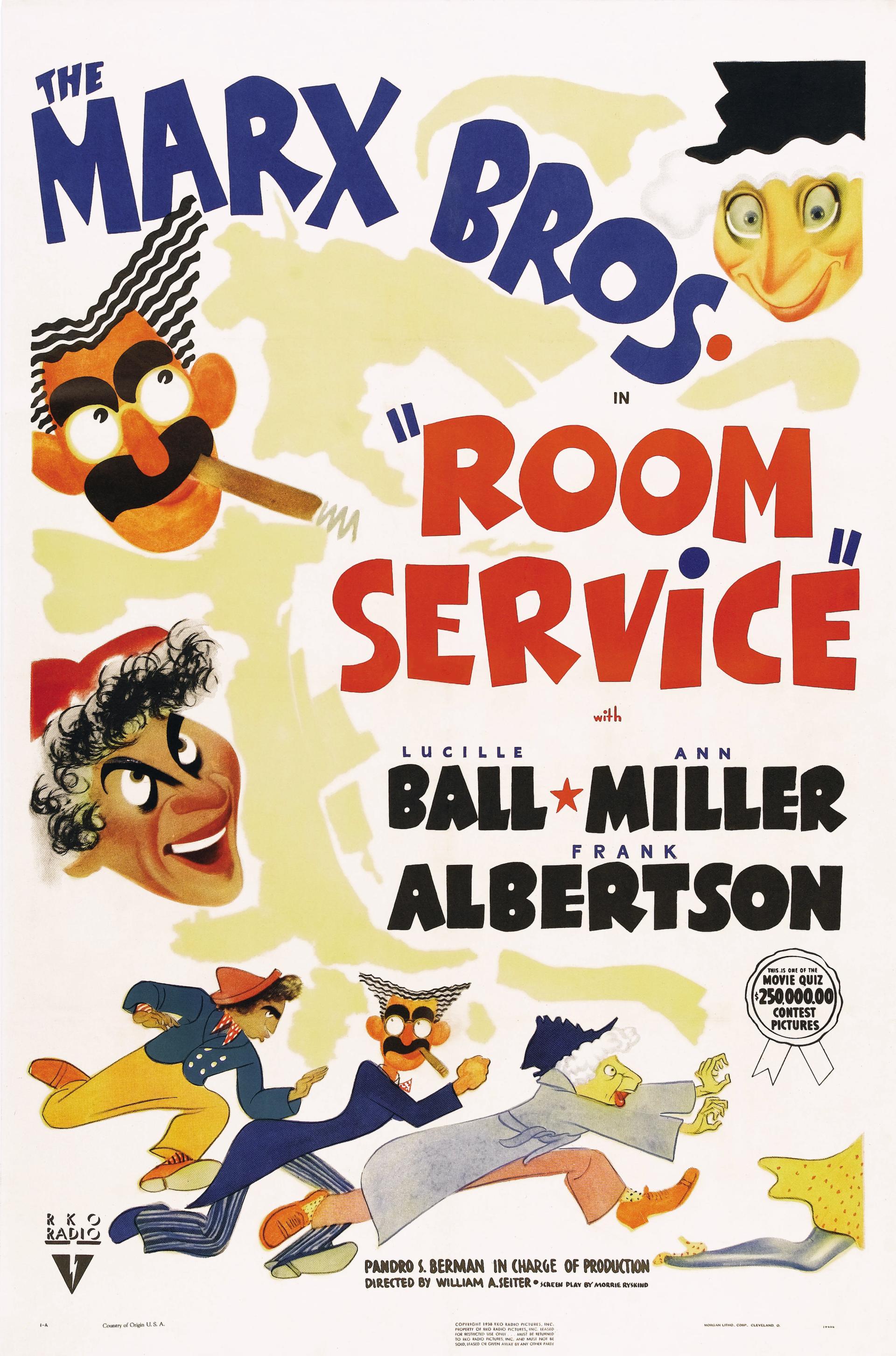 Room Service (1938) poster