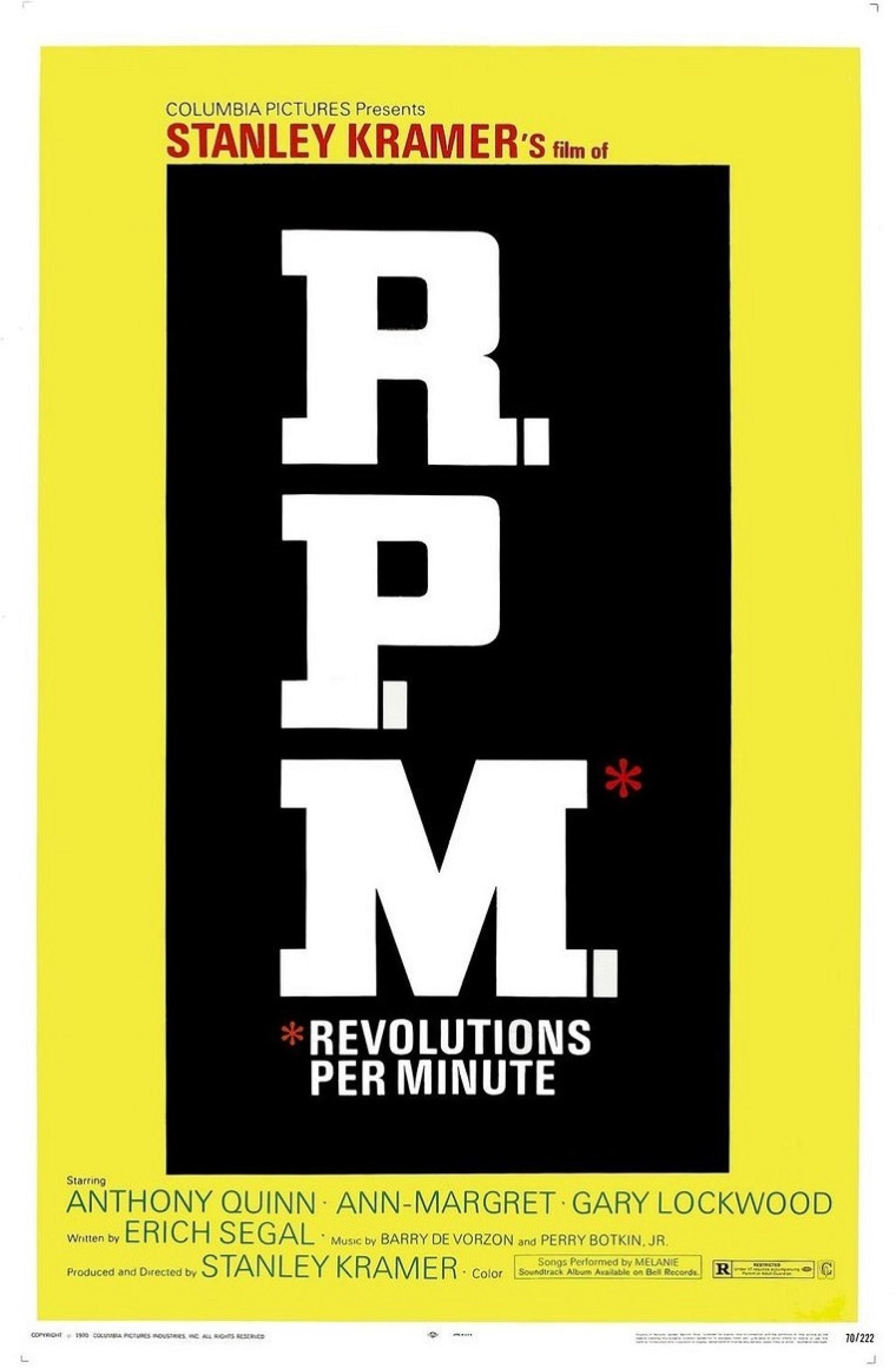 R.P.M. (1970) poster